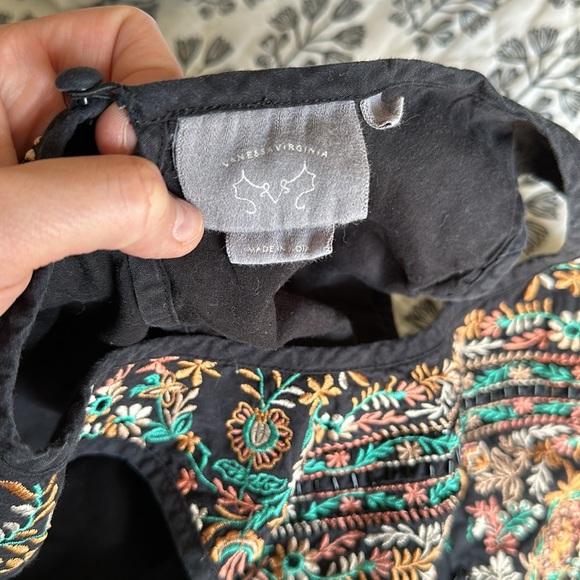 *ANTHROPOLOGIE* Vanessa Virginia Embroidered Top XS - Picture 11 of 12